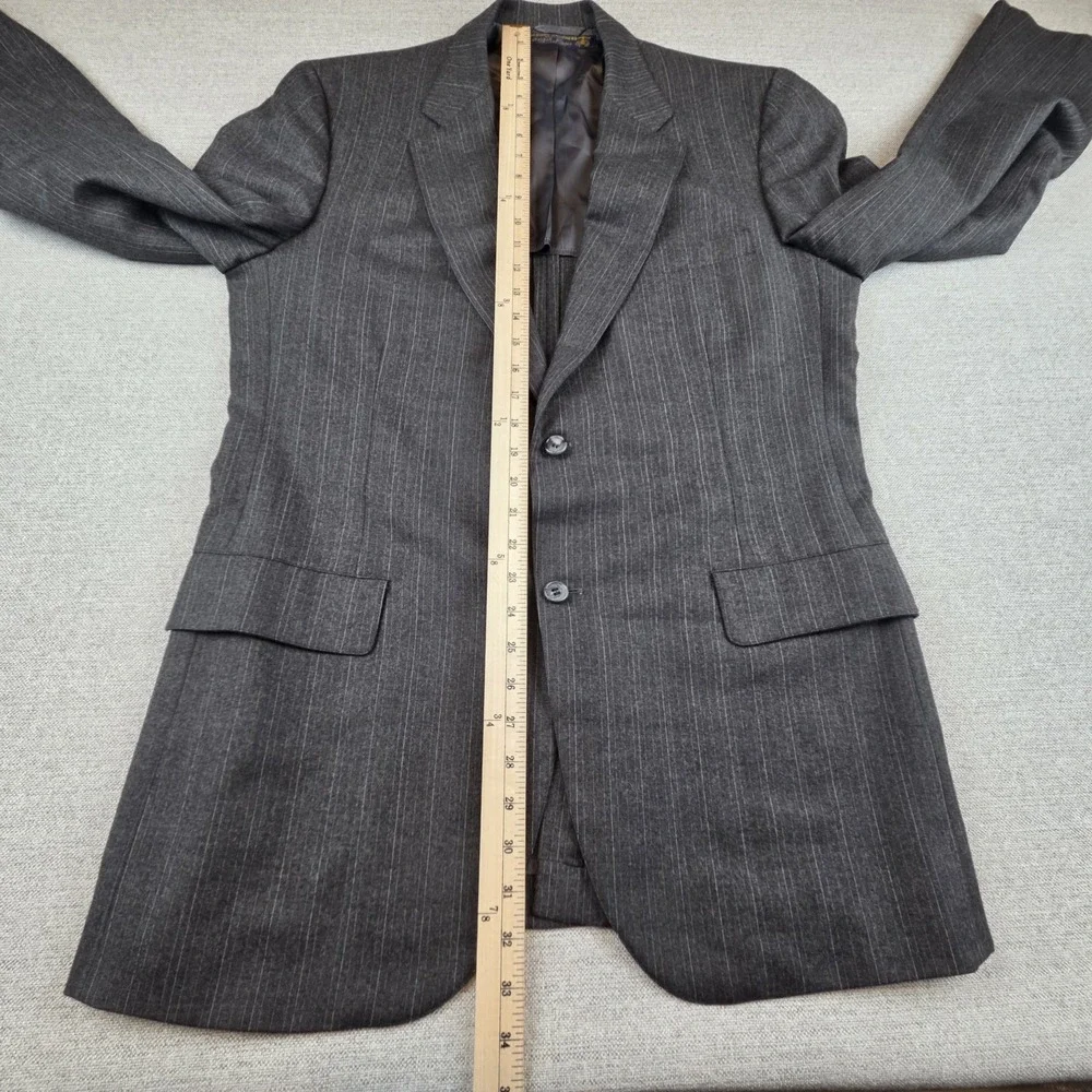 Brooks Brothers Golden Fleece Charcoal Gray Pinstripe‎ Sport Coat USA Men's 42L
